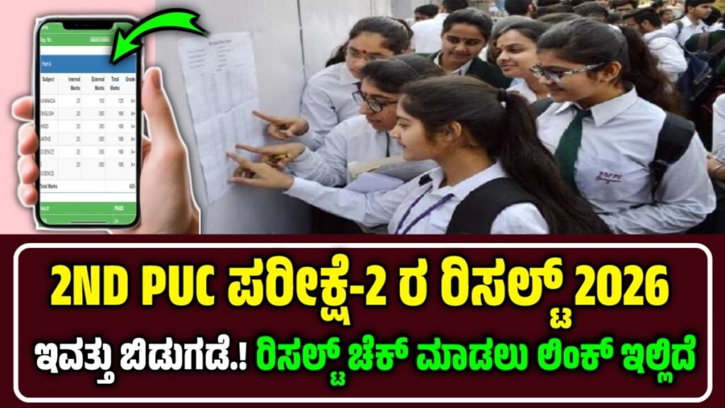 2nd PUC Exam-2 Result 2026