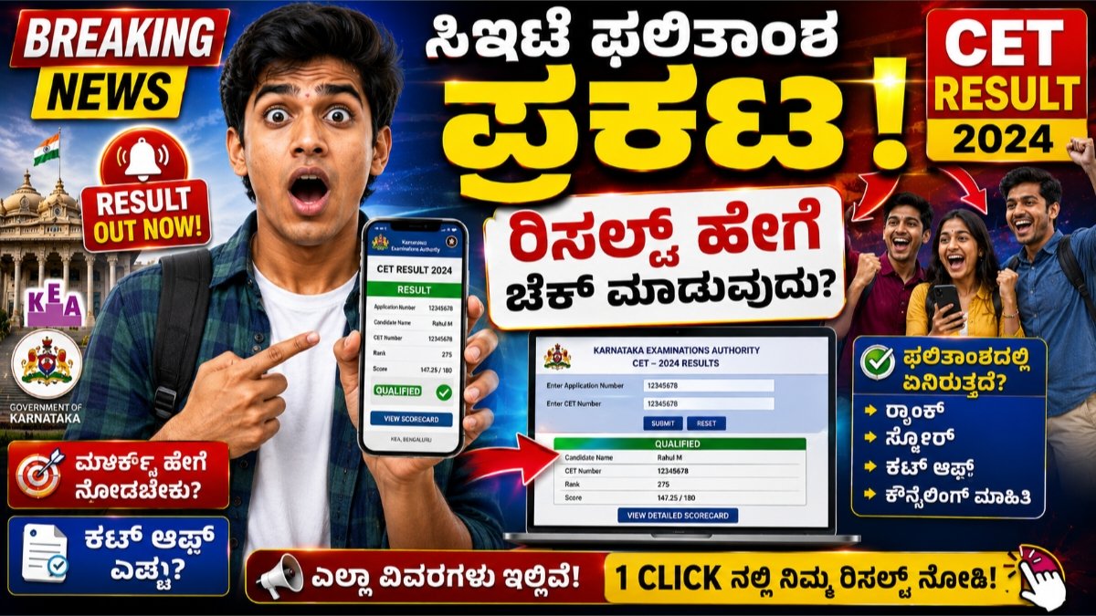 KCET Result 2026 Released