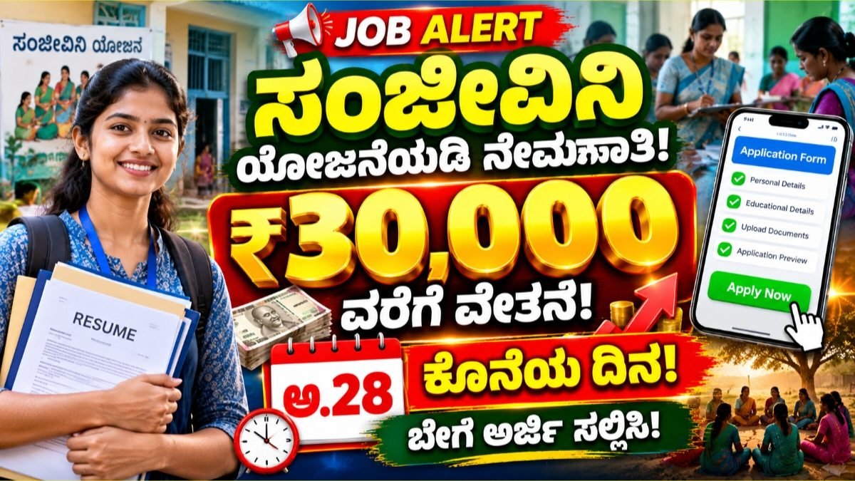 ಮಂಡ್ಯ ಸಂಜೀವಿನಿ ನೇಮಕಾತಿ 2026